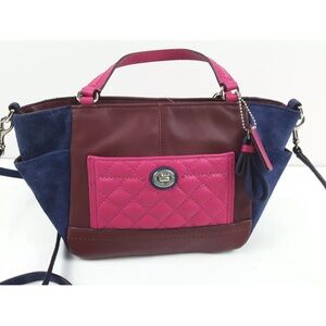 Stunning rare colorblock Coach crossbody bag EUC